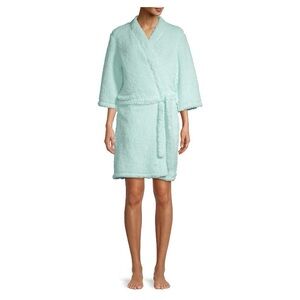 NWOT Lissome lounge womens Sherpa wrap robe with sequins